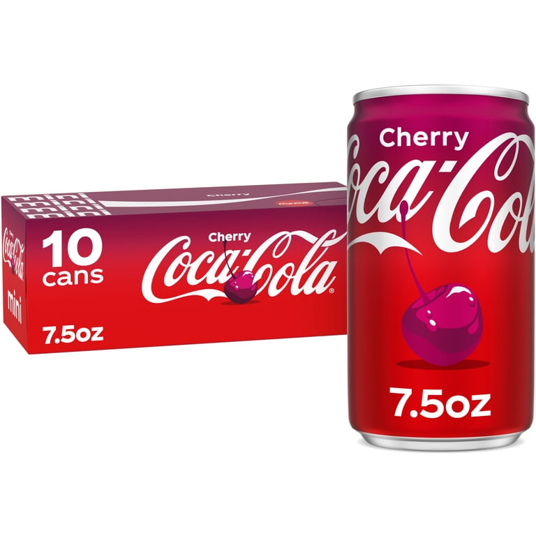 Coca-Cola, Soda Pop, Mini Cans, 10 pack 7.5 fl oz Cherry flavored