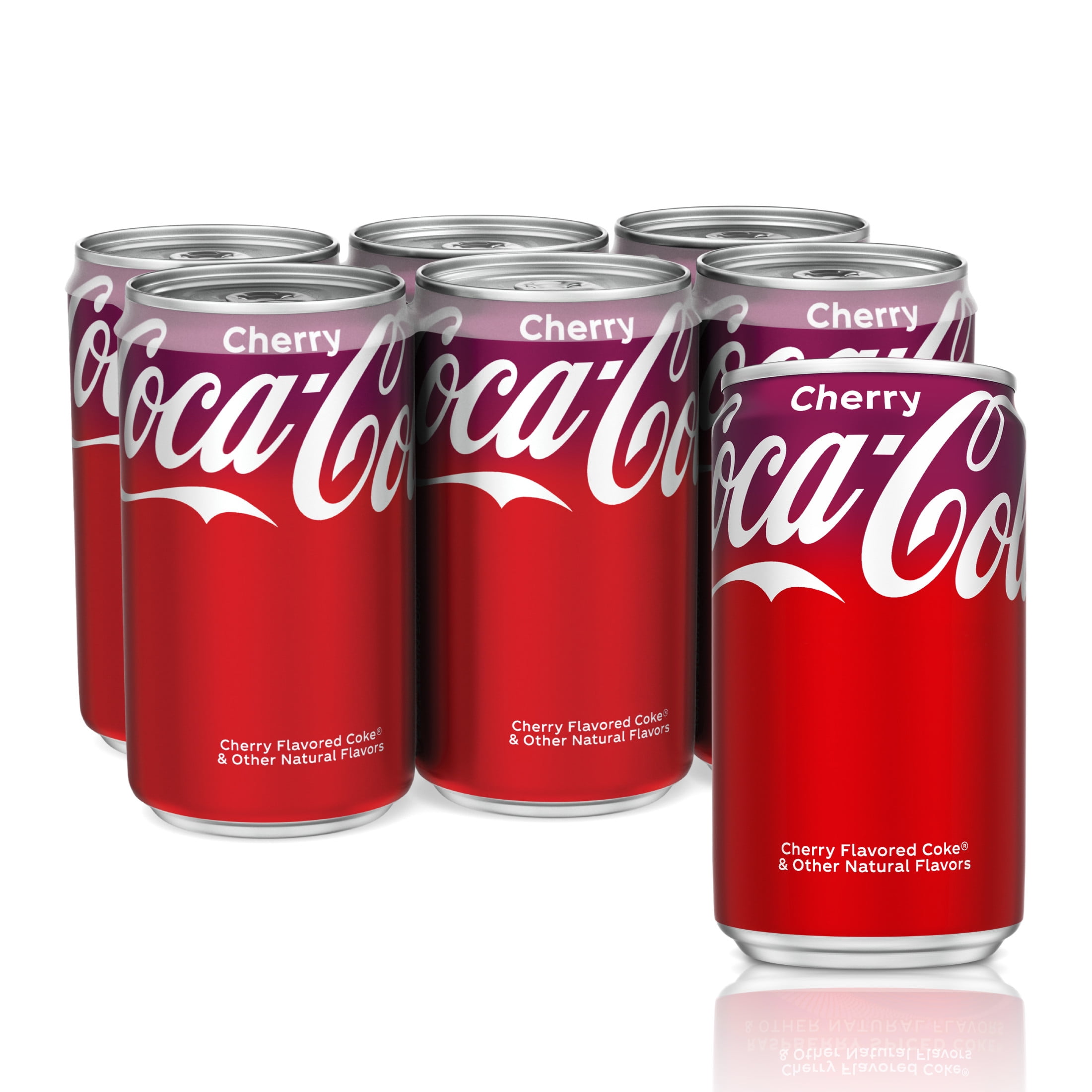 Coca-Cola Cherry Mini Soda Can 7.5 fl oz Pack of 6 Refreshing Soft