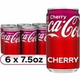 thumbnail image 1 of Pack of 2 - Coca-Cola Cherry Soda Mini Cans 6 pk / 7.5 fl oz, 1 of 5