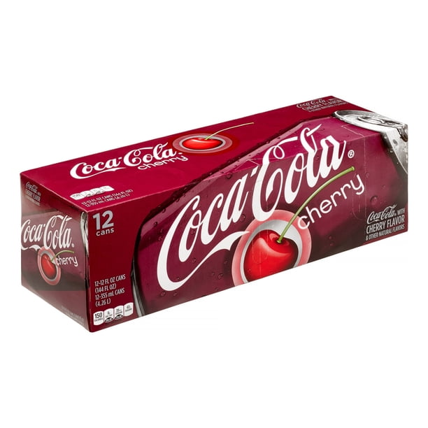 Coca-Cola Cherry Soda Pop, 12 fl oz, 12 Cans-Pack Of 2 - Walmart