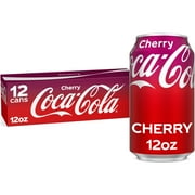 Coca-Cola Cherry Soda Pop, 12 fl oz, 12 Pack Cans