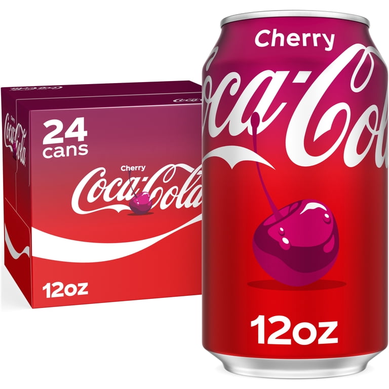 アメリカ ソーダ コカ・コーラ チェリー味 計24缶 Coca-Cola Cherry Soft Drink, Refreshing Soda Pop, 12 fl oz, 24