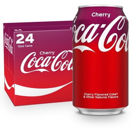 Coca-Cola Cherry Soda Pop, 12 fl oz, 24 Pack Cans