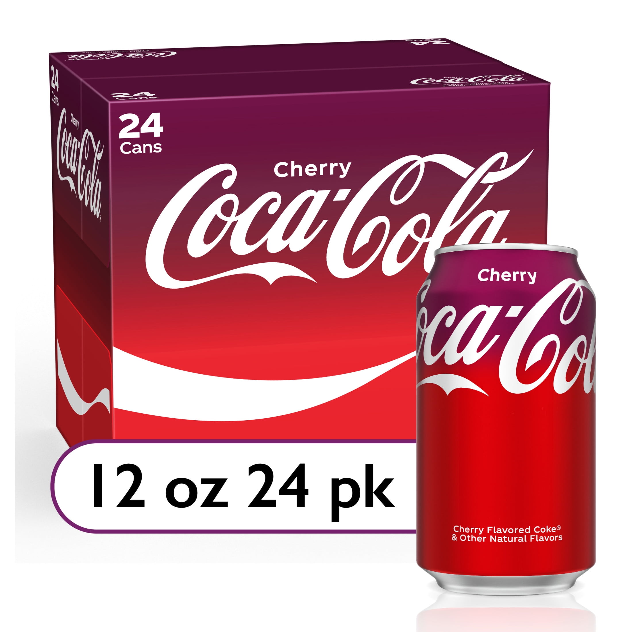 Coca-Cola Cherry Soft Drink, Refreshing Soda Pop, 12 fl oz