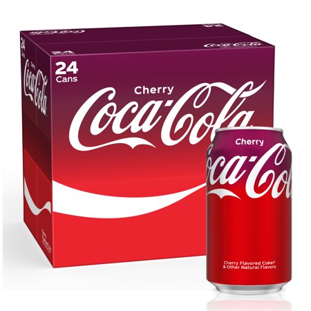 Coca-Cola Cherry Soda Pop, 12 fl oz, 24 Pack Cans