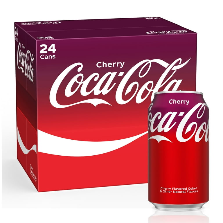 Coca-Cola Cherry Soft Drink, Refreshing Soda Pop, 12 fl oz, 24