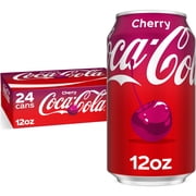 Coca-Cola Cherry Soda Pop Cans, 12 fl oz, 24 Pack