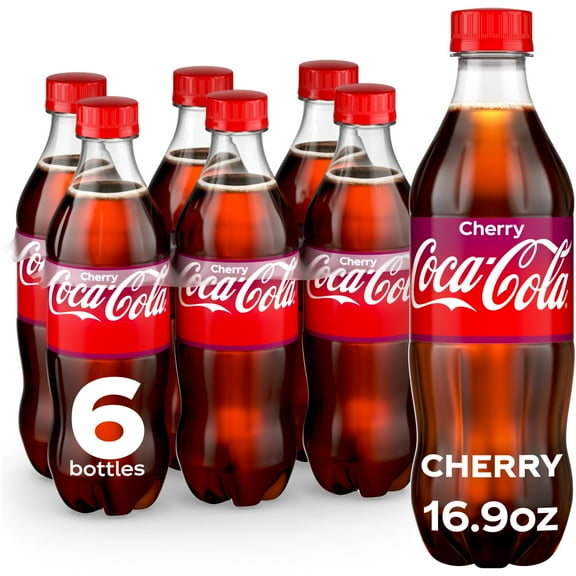 Coca-Cola Cherry Soda Pop, 16.9 fl oz, 6 Pack Bottles