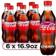 Coca-Cola Cherry Soda Pop, 16.9 fl oz, 6 Pack Bottles