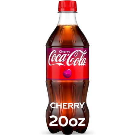 Coca-Cola Cherry Soda Pop Bottle, 20 fl oz