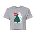 thumbnail image 1 of Coca-Cola - Christmas Tree - Juniors Cropped Cotton Blend T-Shirt, 1 of 5