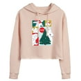 thumbnail image 1 of Coca-Cola - Christmas Tree Polar Bears - Juniors Cropped Pullover Hoodie, 1 of 5