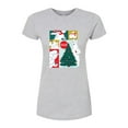 thumbnail image 1 of Coca-Cola - Christmas Tree Polar Bears - Juniors Fitted Graphic T-Shirt, 1 of 5