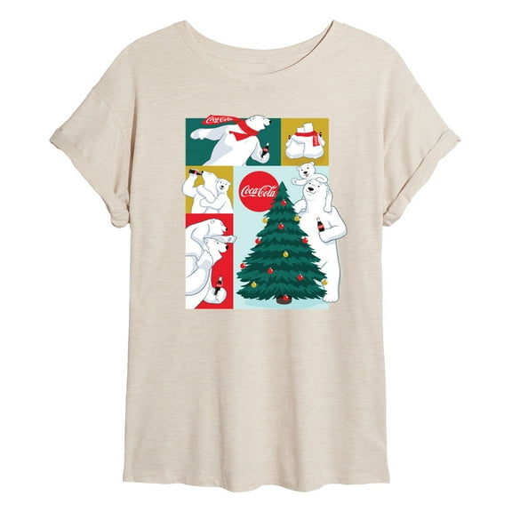 Coca-Cola - Christmas Tree Polar Bears - Women's Oversized T-Shirt