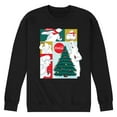 thumbnail image 1 of Coca-Cola - Coca Cola Bear Grid - Men's Long Sleeve Crew Fleece Sweatshirt, 1 of 5