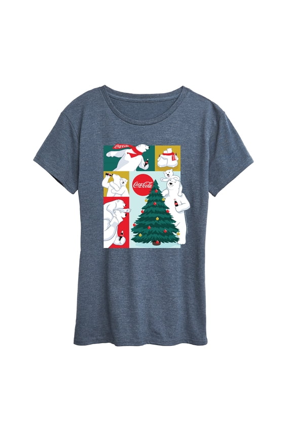 - Coca Cola Bears Grid - Women's Short Sleeve Graphic T-Shirt