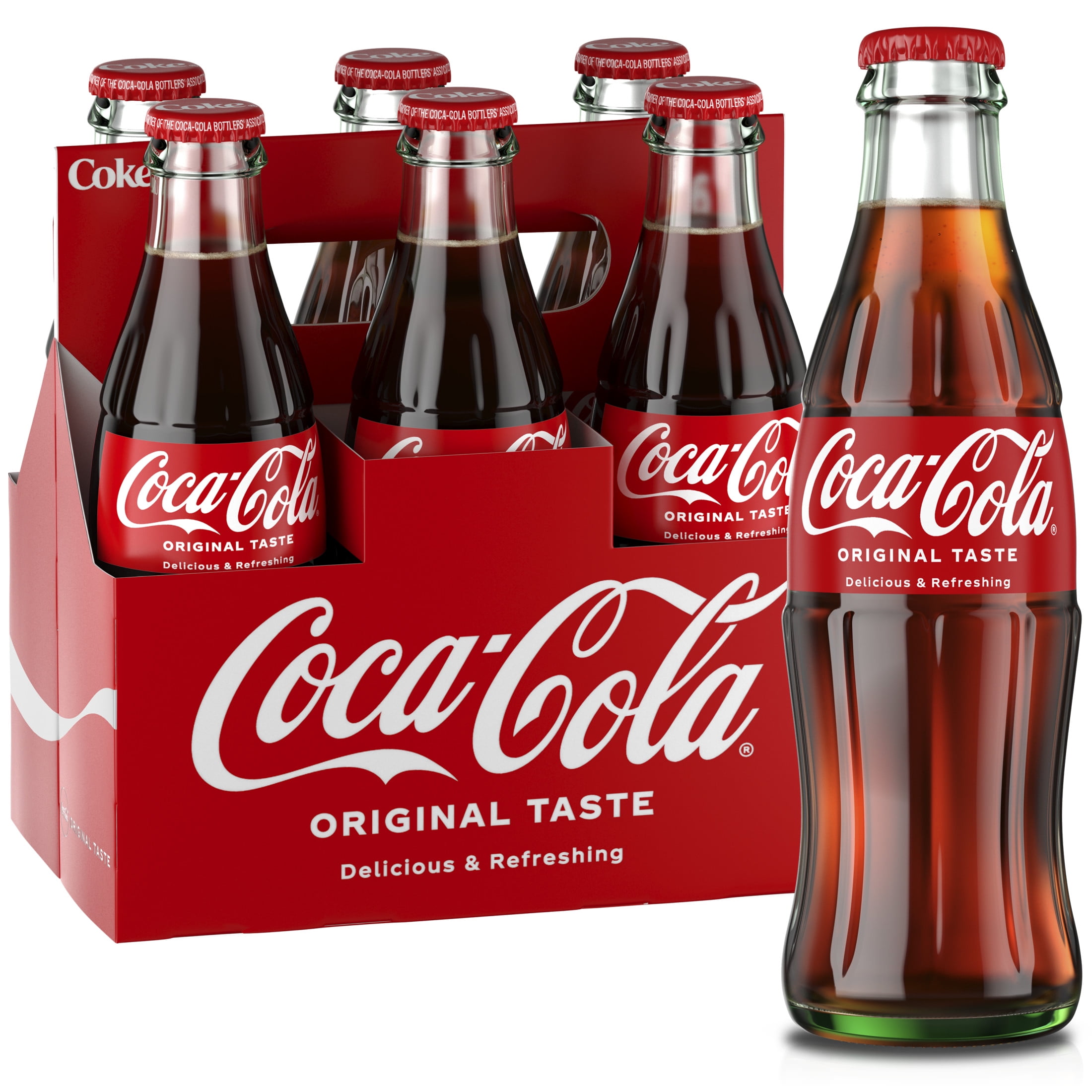 Coca-Cola Classic COKE Soda Pop, Refreshing Taste, 8 fl oz Glass