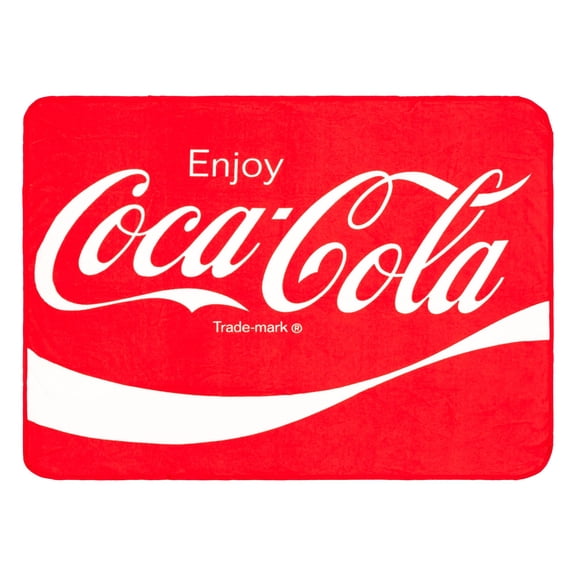 Coca-Cola Classic Logo Fleece Throw Blanket | 45 x 60 Inches