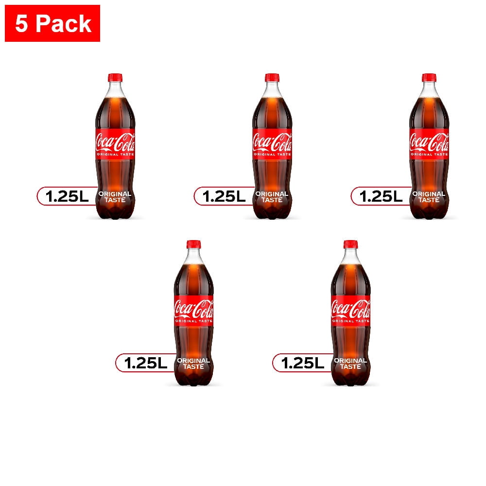Coca-Cola Classic Soda Bottle 1.25 liter - 5 Pack