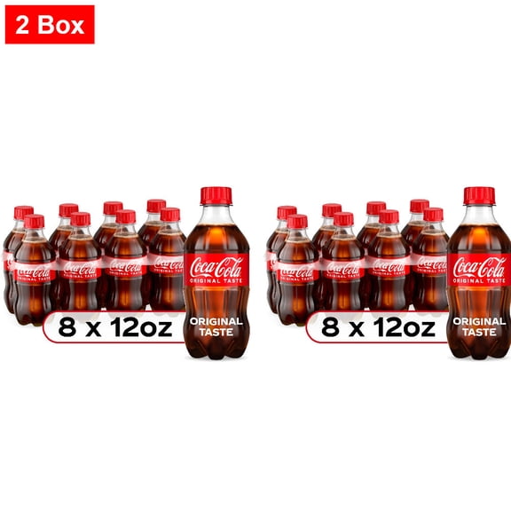 Coca-Cola Classic Soda Bottles 8 CT / 12 fl oz - 2 Box