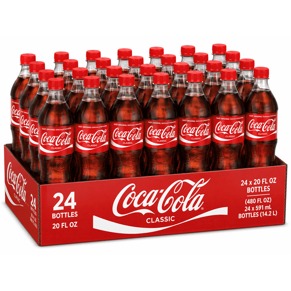 Coca-Cola Classic Soda, Original Taste, 24 Bottles, 20 fl oz