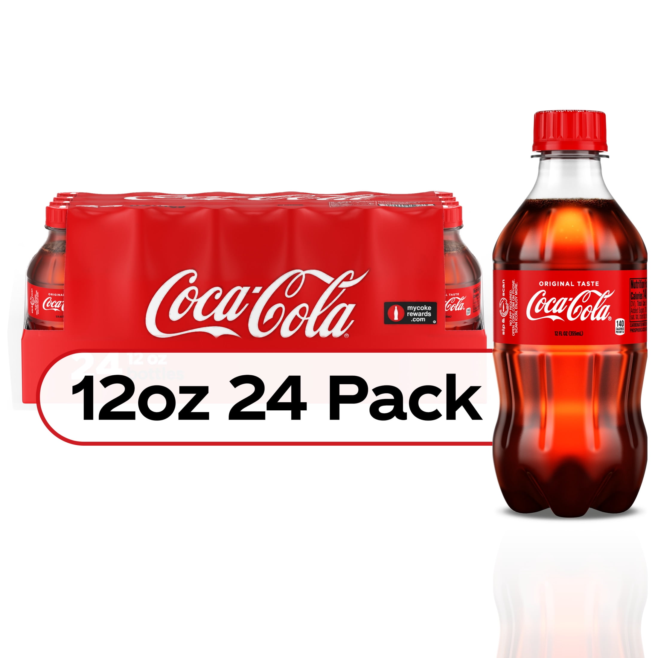 Coca-Cola Classic Soda Pop, 12 fl oz Bottles, 24 Pack