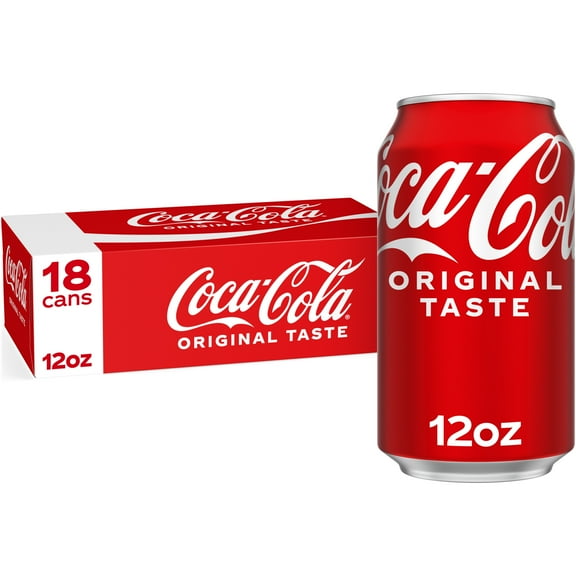 Coca-Cola Classic Soda Pop, 12 fl oz Cans, 18 Pack