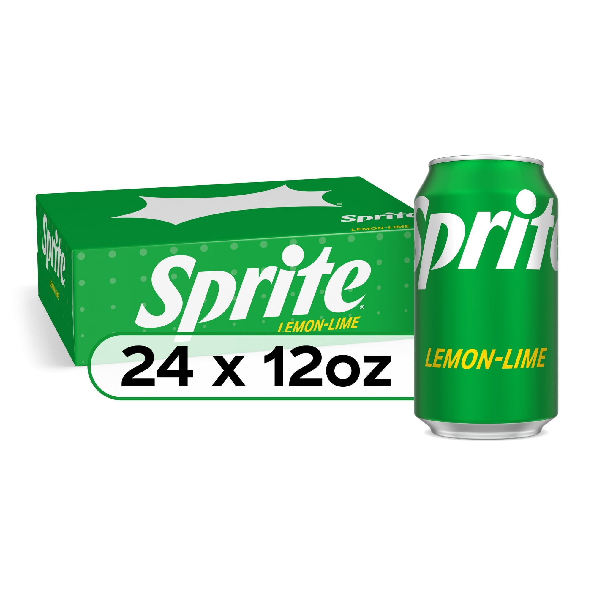 Sprite Lemon Lime Soda Pop, 12 fl oz, 24 Pack Cans