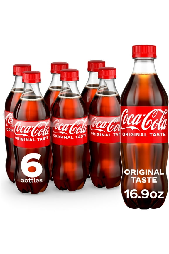 Soda Pop Bottles, 16.9 fl oz, 6 pack