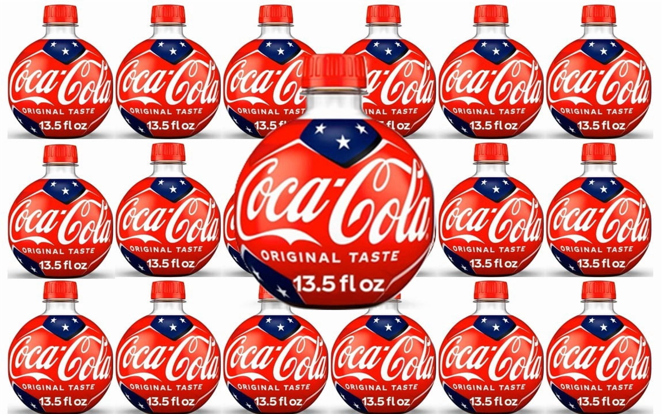 Coca-Cola Classic Soda Pop Soccer Ball Orb Bottle, 13.5 fl oz, 18 Count – Limited Edition