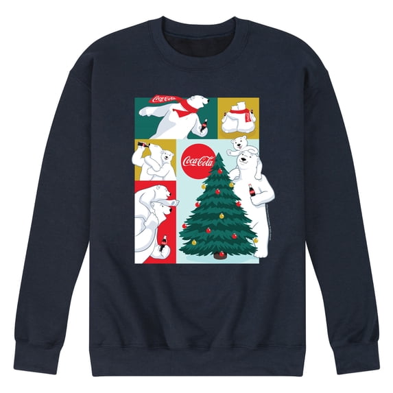 Coca-Cola - Coca Cola Bear Grid Men's Graphic Fleece Sweatshirt