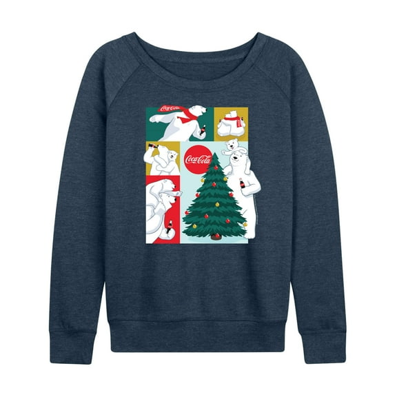 Coca-Cola - Coca Cola Bears Grid - Women's French Terry Long Sleeve Pullover