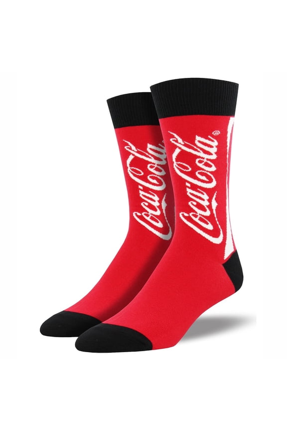 Coca Cola Classic Logo Men's Red Socks