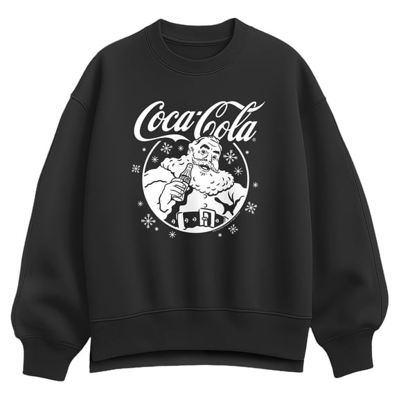 Coca-Cola - Coca Cola Santa - Ladies Oversized Fleece Crew Sweatshirt