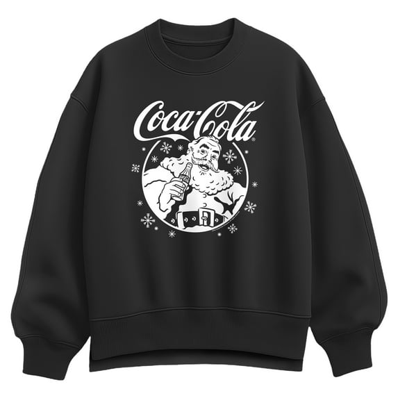 Coca-Cola - Coca Cola Santa - Ladies Oversized Fleece Crew Sweatshirt