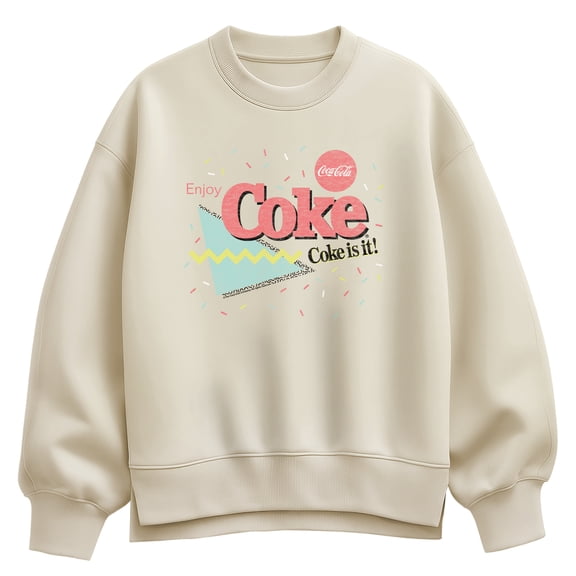 Coca-Cola - Coke 90S - Ladies Oversized Fleece Crew Sweatshirt