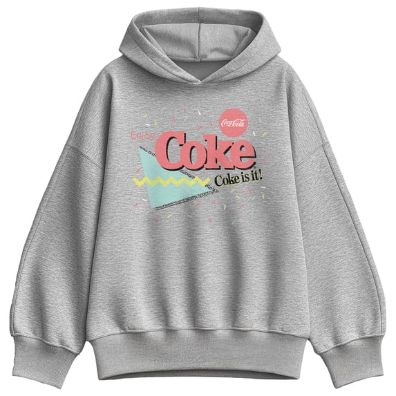Coca-Cola - Coke 90S - Ladies Oversized Fleece Hoodie Sweatshirt