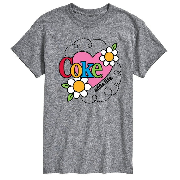 Coca-Cola - Coke Adds Life Heart Flower - Men's Short Sleeve T-Shirt
