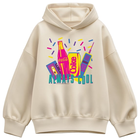 Coca-Cola - Coke Always Cool Oversized Fleece Hoodie Sweatshirt