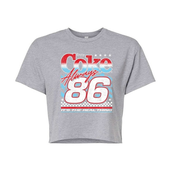 Coca-Cola - Coke American Racing - Juniors Cropped Graphic T-Shirt