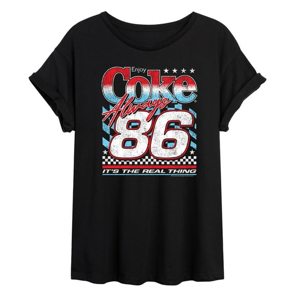Coca-Cola - Coke American Racing - Women's Oversized Graphic T-Shirt