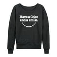thumbnail image 1 of Coca-Cola - Coke And A Smile Mouth - Women's French Terry Long Sleeve Shirt, 1 of 5