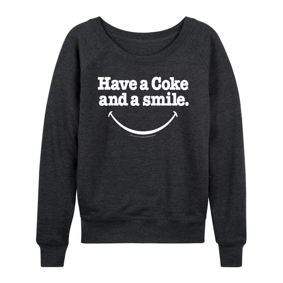 Coca-Cola - Coke And A Smile Mouth - Women's French Terry Long Sleeve Shirt