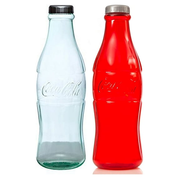 Coca-Cola Coke Bottle Bank - 2 Pack Saving Coins, Paper Money, Adults or Children 12 inch Coin Bank