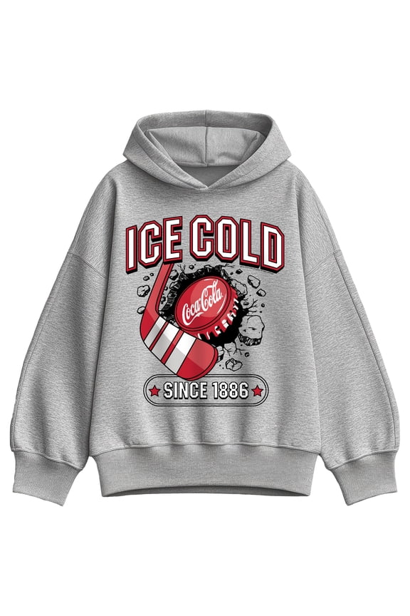 - Coke Ice Cold Hockey - Women's Oversized Fleece Hoodie Sweatshirt