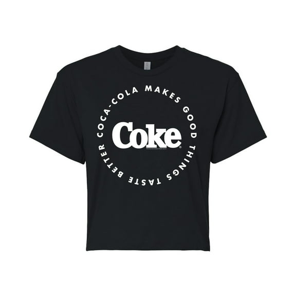 Coca-Cola - Coke Makes Things Taste Better - Juniors Cropped Pullover Hoodie