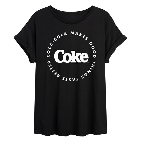 Coca-Cola - Coke Makes Things Taste Better - Juniors Ideal Flowy Muscle T-Shirt
