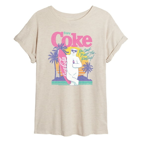 Coca-Cola - Coke Polar Bear Summer - Women's Oversized Graphic T-Shirt