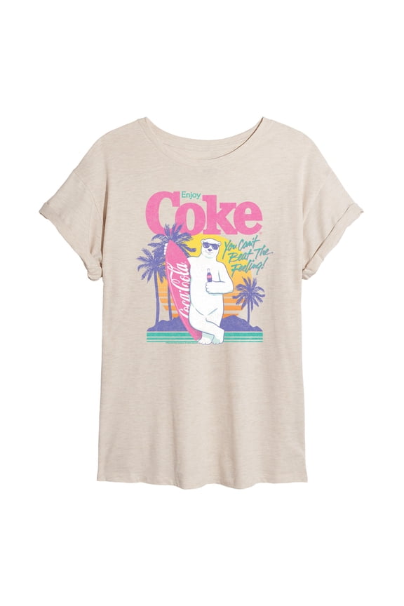 - Coke Polar Bear Summer - Women's Oversized Graphic T-Shirt