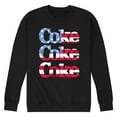 thumbnail image 1 of Coca-Cola - Coke Repeated Distressed Flag Fill - Men's Crew Neck Fleece Pullover, 1 of 5